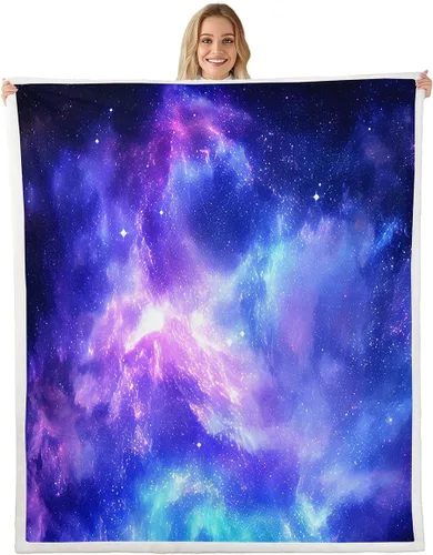 Vista 10 de Erosebridal Manta de vellón Sherpa para niños con estampado de gatos, bonita manta de felpa 3D para mascotas, suave y cálida, de microfibra, regalos