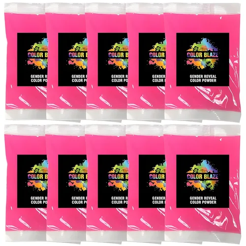 Vista 13 de Color Blaze Paquetes de polvo de color para revelación del género del bebé, 2.65 oz cada uno, 10 paquetes de polvo de color azul para niños