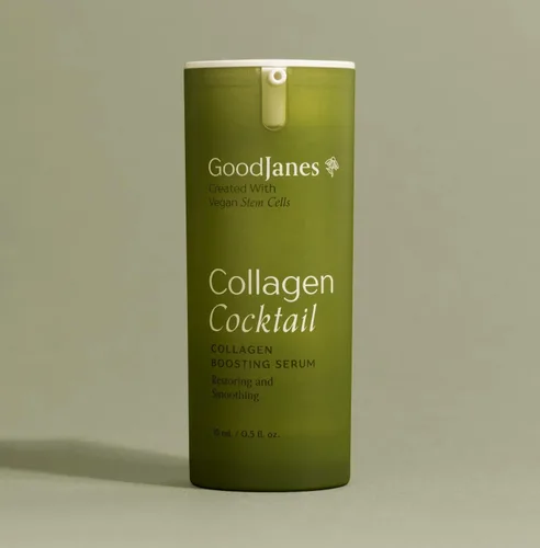 Vista 8 de GoodJanes Suero potenciador de colágeno para cóctel con colágeno vegano, vitamina C, niacinamida y péptidos de cobre - Tratamiento clarificador
