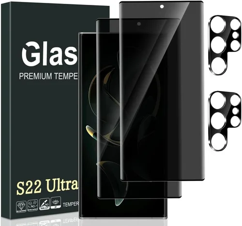 Vista 18 de 2 Pack For Galaxy S23 Privacy Screen Protector With 2 Pack Camera Lens Protector, Anti Spy Private Tempered Glass Film 9H Hardness, Anti