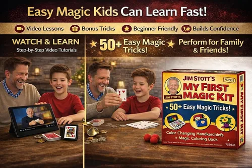 Vista 6 de Kit de magia “My First Magic Kit” de Jim Stott's, perfecto para principiantes y niños de todas las edades