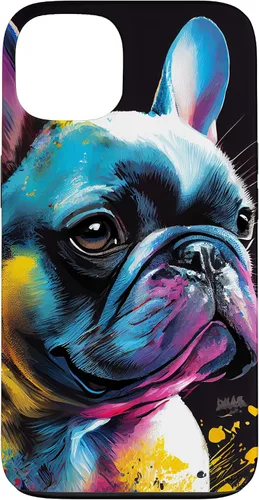 Vista 7 de French Bulldog Puppy Colorful Illustration Graphic Case for iPhone 17