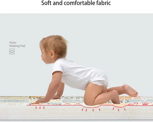 Vista 3 de Alfombra de estilo retro con calefacción eléctrica artística para suelo radiante, calentador de gran tamaño, alfombra eléctrica con tat alfombra