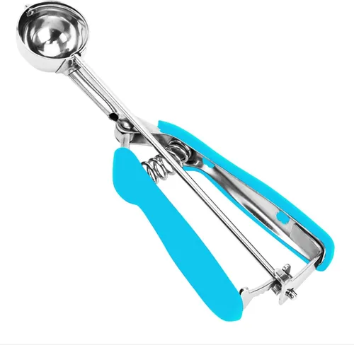 Vista 19 de Cuchara de Helado y Galletas de Acero Inoxidable - Capacidad de 5.3Tbsp/80ml/2.7oz, Liberación con Gatillo