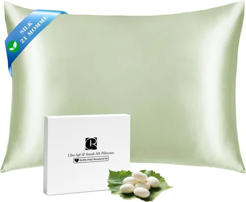 Vista 26 de Ravmix Fundas de almohada de seda con cremallera, de seda de morera de 21 momme para la salud del cabello y la piel, funda de almohada suave, lisa