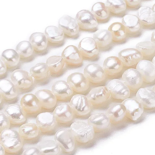 Vista 9 de Beadthoven - 90 mechones de perlas de agua dulce cultivadas naturales de 0.2 a 0.157 in, mini perlas irregulares, perlas para bricolaje, pulseras 0