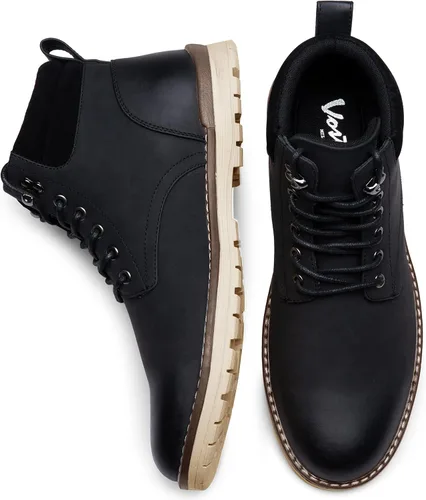 Vista 49 de Vostey - Botas tobilleras con cordones (Chukka), de senderismo, impermeables y estilo informal para hombre