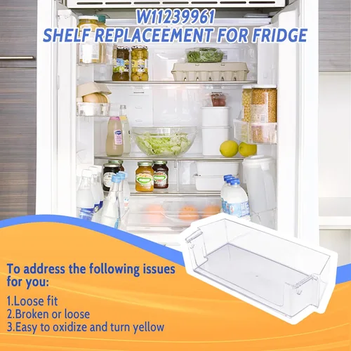 Vista 5 de Wadoy W11239961 - Contenedor de repuesto para puerta de refrigerador Whirlpool lado a lado, compatible con WRS325SDHZ WRS325SDHZ00 WRS325SDHZ05