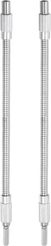 Vista 8 de uxcell 2pcs 1/4 "vástago hexagonal flexible extensión eje 7.874 in puntas de destornillador suaves