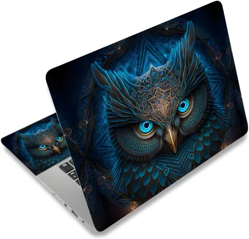 Vista 40 de Adhesivo para laptop de 12.1-15.6 pulgadas, calcomanía reutilizable universal de vinilo para laptop, protector de arte impermeable en color panal
