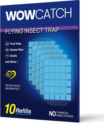 Vista 10 de Trampa para insectos voladores para interiores, trampa para moscas enchufable, atrapa insectos para mosquitos, moscas de la fruta y moscas