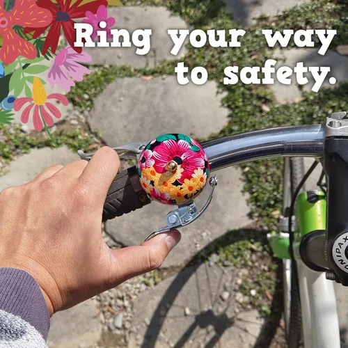 Vista 4 de ONIPAX Campana de bicicleta clásica ruidosa y nítida para bicicleta de crucero, bicicleta de playa para mujeres