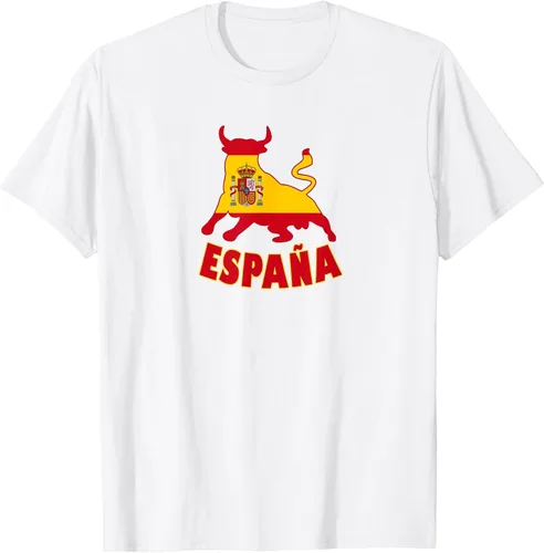 Vista 85 de Spain Espana with Bull and National Flag/Present T-Shirt Asphalt Grey