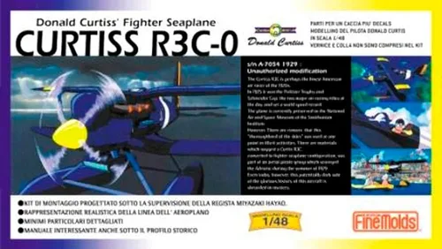 Vista 3 de Molde fino Curtiss R3C-0 Red Pig FG2 Modelo de plástico a escala 1/48 con estatua de Curtiss