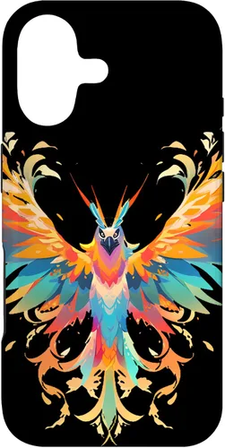 Vista 32 de Funda para iPhone 11 Rising Phoenix Fire Colorful Bird Open Wing Rebirth