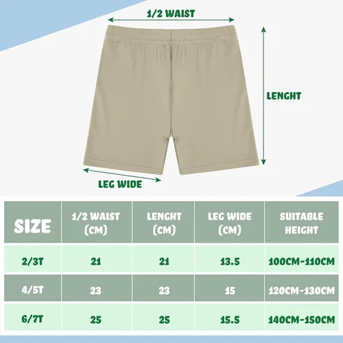 Vista 2 de Boyiee Paquete de 8 pantalones cortos para niñas, pantalones cortos de ciclismo para danza, gimnasia, yoga, pantalones cortos de seguridad activos