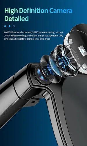 Vista 4 de Lentes inteligentes Bluetooth AI con cámara de 8 MP para hombres y mujeres, traducción en tiempo real, negro, asistente de voz AI integrado, control