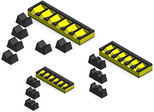 Vista 12 de MagAttach Organizadores de Extensión de Dados (1/2", Negro/Negro)