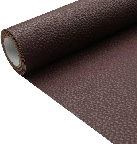Vista 18 de Tela de cuero de imitación de textura litchi azul bebé PU 11.8x53.14 pulgadas (30x135 cm) de 1.13 mm de espesor para tapicería, manualidades