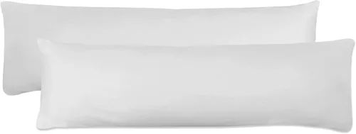 Vista 12 de Fresh Ideas Funda de almohada corporal de microfibra, 20 x 54 pulgadas, marfil, paquete de 2
