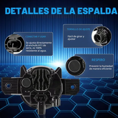 Vista 5 de Luces antiniebla LED de repuesto para Nissan Sentra 2004-2019, Altima Sedán 2007-2018, Versa, 2007-2019 Versa, 2007-2014 Maxima, 2008-2010 montaje