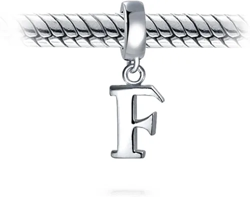 Vista 2 de Regalo personalizado con dije de letra A-Z con inicial del alfabeto para mujeres y adolescentes, plata esterlina 925 maciza, se adapta a pulseras