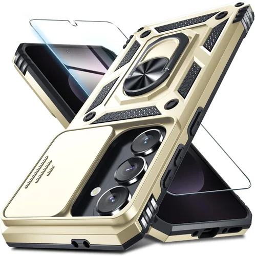 Vista 12 de Janmitta Funda compatible con Samsung Galaxy A16 5G/4G con Cubierta Deslizante Integrada para Lente de Cámara + Protector de Pantalla + Soporte