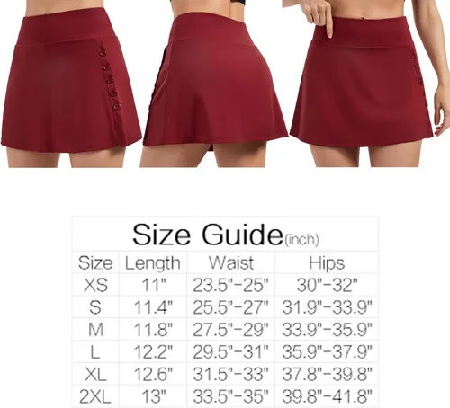 Vista 2 de Blaosn Faldas atléticas para mujer, gimnasio, yoga, entrenamiento, golf, tenis, falda pantalón de cintura alta con bolsillos, ropa bonita de verano