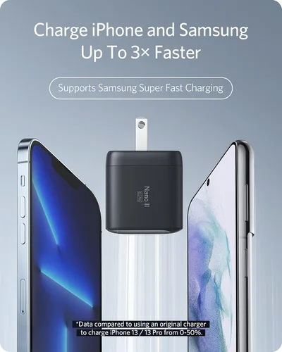 Vista 5 de Anker Nano 65W GaN II PPS USB C, cargador plegable compacto rápido