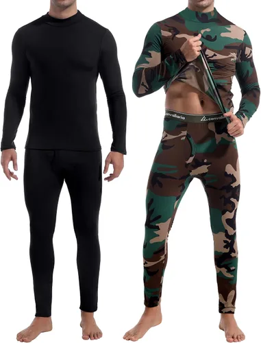 Vista 13 de 2 o 3 juegos de ropa interior térmica para hombre, ropa interior larga Negro y Negro