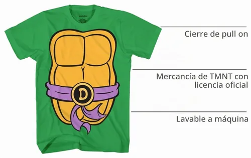 Vista 4 de Teenage Mutant Ninja Turtles TMNT - Camiseta para niños Donatello