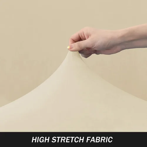 Vista 3 de Funda elástica para sofá, funda de terciopelo ultra suave, protector de muebles para mascotas y niños (beige, pequeño)