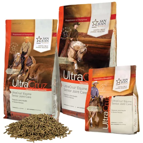 Vista 4 de UltraCruz Equine Senior Joint Care para caballos, 4 libras, pellets