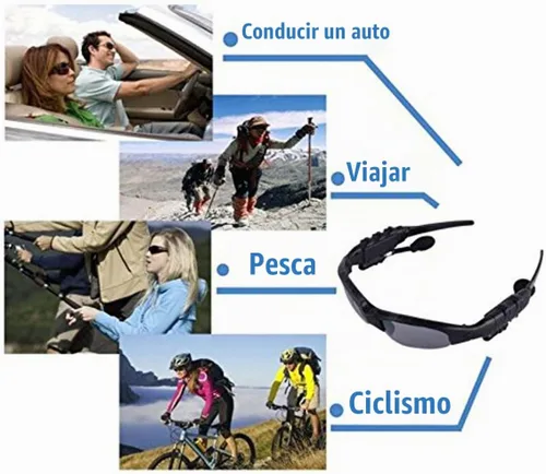 Vista 4 de LEADEN Lentes polarizadas Bluetooth MP3 inalámbricas con lentes de sol musicales V4.1 Auriculares estéreo manos libres para iPhone, Samsung