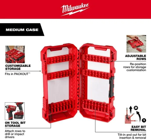 Vista 4 de Milwaukee 48-89-2801 Juego de brocas de óxido negro Thunderbolt de 21 piezas