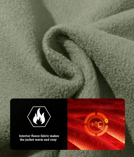 Vista 3 de MAGCOMSEN - Chaqueta táctica para hombre, de invierno, con forro polar y bolsillos múltiples, para esquiar, impermeable, forrada
