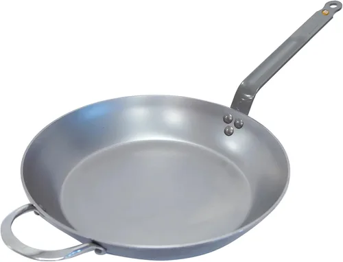 Vista 11 de Sartén redonda de hierro DeBuyer con mineral B, 7.9 pulgadas, Plateado/Gris