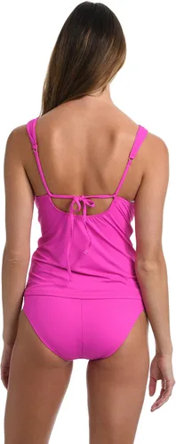 Vista 2 de Top de traje de baño tankini con parte delantera y hombros