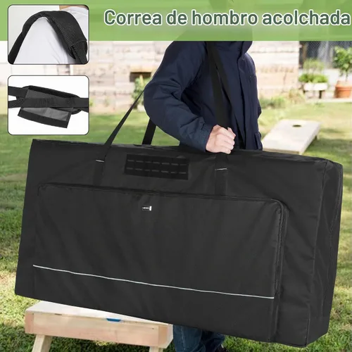 Vista 5 de GOBUROS Funda de transporte para tablero de Cornhole de 4 x 2 pies, se