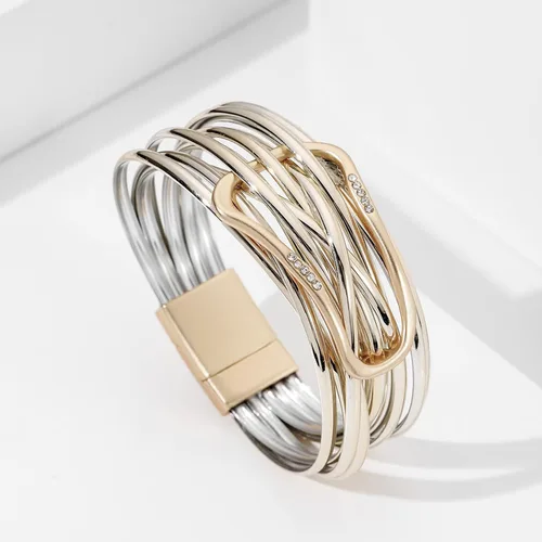 Vista 3 de Long tiantian Pulseras para mujer, pulseras de corazón para mujer, pulseras apilables de moda para mujer, pulseras apilables para mujer, pulseras