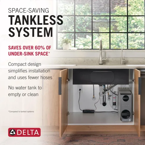 Vista 4 de Delta Faucet Clarifi Sistema de filtro de agua de ósmosis inversa debajo del fregadero, Filtro de agua RO de 6 etapas, Sistema de filtración de agua