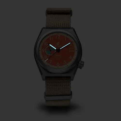 Vista 2 de BOLDR Boldr Venture - Correa de nailon para reloj de mandarina