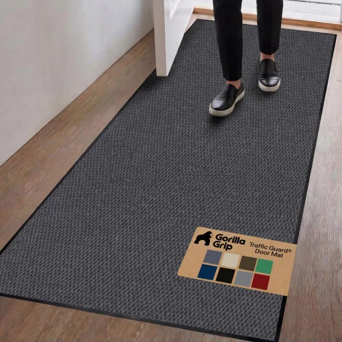 Vista 55 de GORILLA GRIP Traffic Guard - Tapete resistente para interiores y exteriores Negro