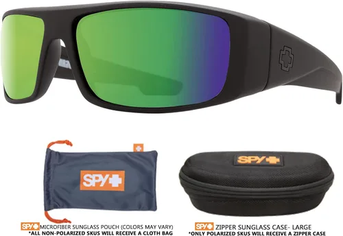 Vista 3 de SPY Logan Rectangle Sunglasses for Men + BUNDLE with Designer iWear Eyewear Kit