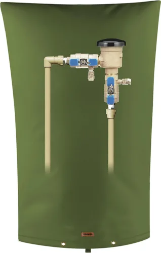 Vista 25 de Cubierta aislante de tubería para prevención de reflujo (5 °F) – Bolsa aislada para válvula de aspersor de riego – Cubierta de bomba de pozo de agua