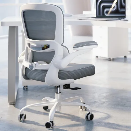 Vista 23 de TRALT Silla ergonómica de oficina, silla de escritorio con soporte lumbar ajustable, silla de computadora cómoda de malla con reposabrazos