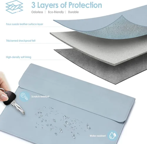 Vista 4 de HYZUO Funda para laptop de 15 a 16 pulgadas con función de soporte para MacBook Pro 16 M4/M3/M2/M1 Pro/Max 2025-2019, XPS 15, MacBook Pro 15