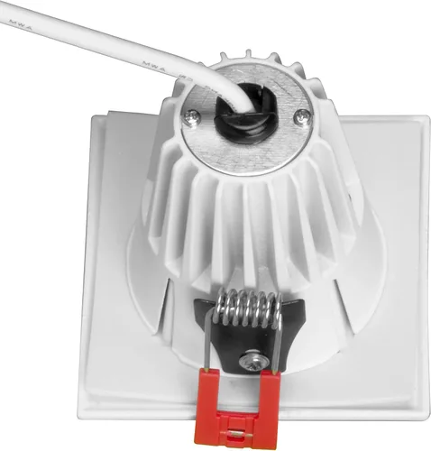 Vista 5 de NICOR Lighting - Foco empotrable LED cuadrado de 2 pulgadas con deflector en blanco, 2700K (DQD211202KWHBF)