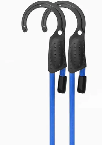 Vista 6 de Cuerdas elásticas ajustables de 18 pulgadas con ganchos, ajuste flexible de 6.5 a 18 pulgadas, correas elásticas negras con elasticidad superior
