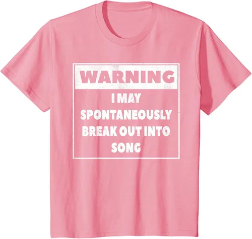 Vista 52 de Advertencia I may Spontaneously romper en canción camiseta